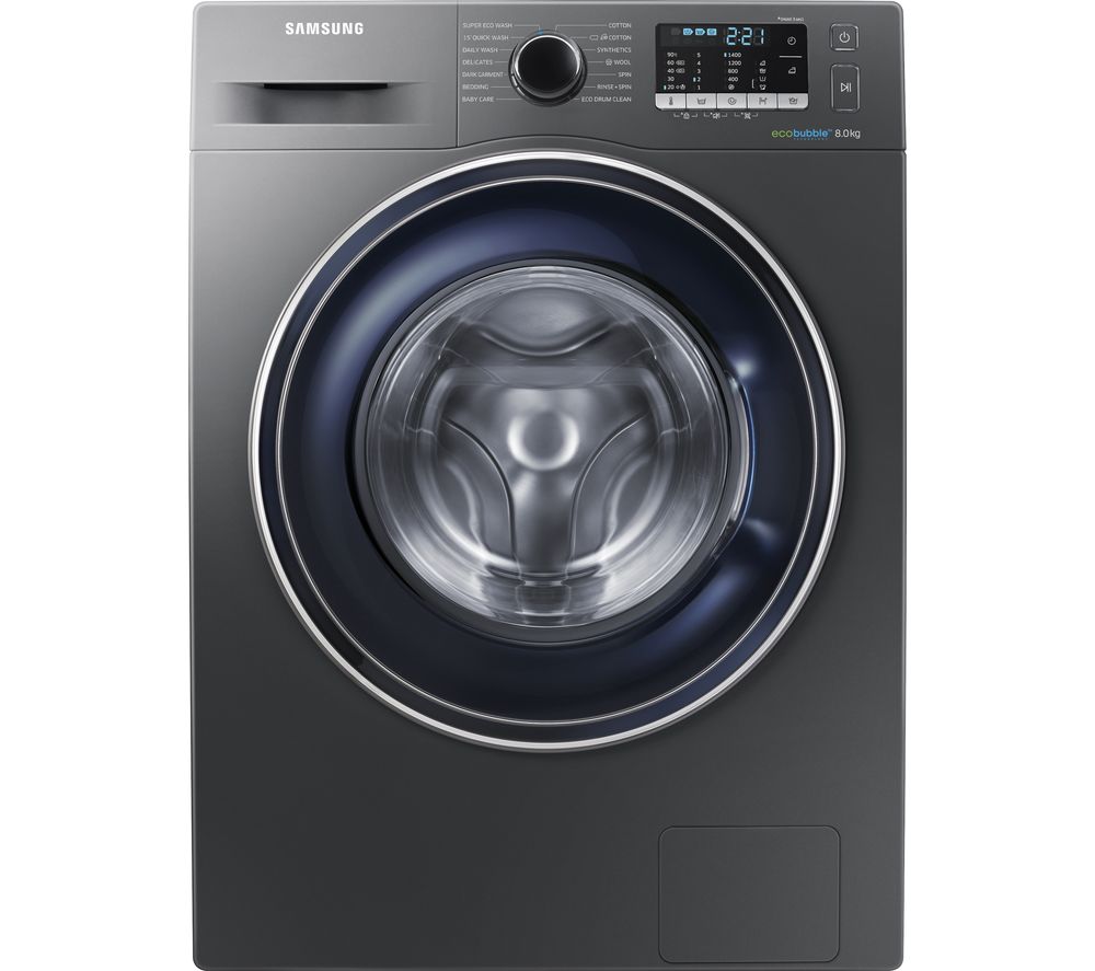 SAMSUNG ecobubble WW80J5555FX/EU 8 kg 1400 Spin Washing Machine - Graphite 